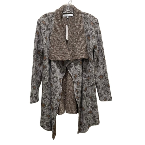 Lulu’s Cupcakes and Cashmere Mel Leopard Print Cardigan Sweater Size Medium - Picture 4 of 13